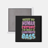 Forellenbarsch-Angler-Kostüm-Geschenk Magnet (Vorderseite/Rückseite)