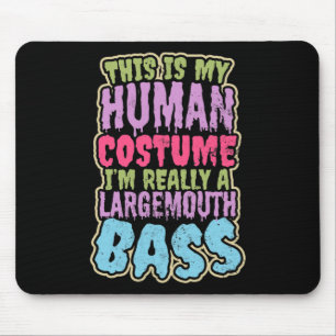 Forellenbarsch-Angler-Kostüm-Geschenk Mousepad