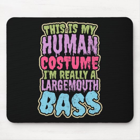 Forellenbarsch-Angler-Kostüm-Geschenk Mousepad (Vorne)