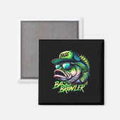Forellenbarsch-Angler Magnet (Vorderseite/Rückseite)
