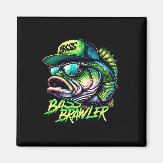 Forellenbarsch-Angler Magnet (Vorne)