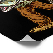Forellenbarsch-Byss-Angler Bigfoot-Angler 1  Poster (Ecke)