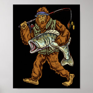 Forellenbarsch-Byss-Angler Bigfoot-Angler 1  Poster