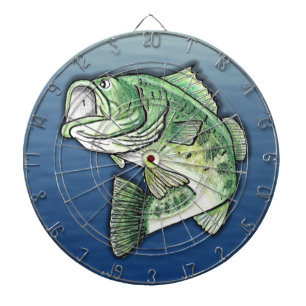 Forellenbarsch-Fischen Dartscheibe
