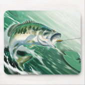 Forellenbarsch-Fischen Mousepad (Vorne)