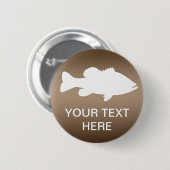 Forellenbarsch-Fischenschablone Button (Vorne & Hinten)