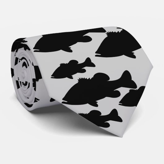 Forellenbarsch-Fischenschablone Krawatte (Gerollt)