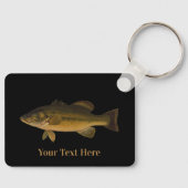 Forellenbarsch Ihr Text hier Fisch Schlüsselanhänger (Vorderseite)