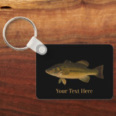 Forellenbarsch Ihr Text hier Fisch Schlüsselanhänger (Rückseite)