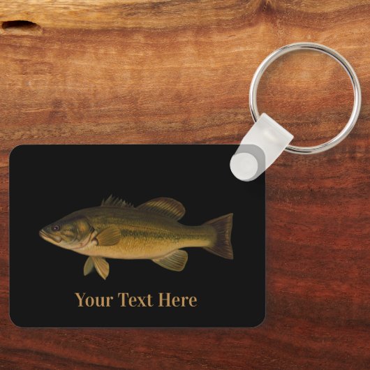 Forellenbarsch Ihr Text hier Fisch Schlüsselanhänger (Vorderseite)