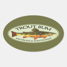 Forellenbarsch Ovaler Aufkleber