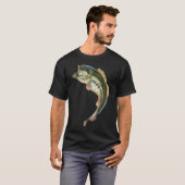Forellenbarsch springt T-Shirt (Vorne ganz)