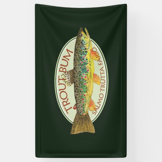 Forellenbarsche Fischerei Banner (Vertikal)