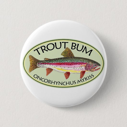 Forellenbarsche Fischerei Button (Vorderseite)