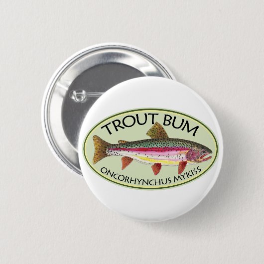 Forellenbarsche Fischerei Button (Vorne & Hinten)