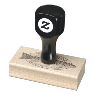 Forellenbarsche Fischerei Gummistempel