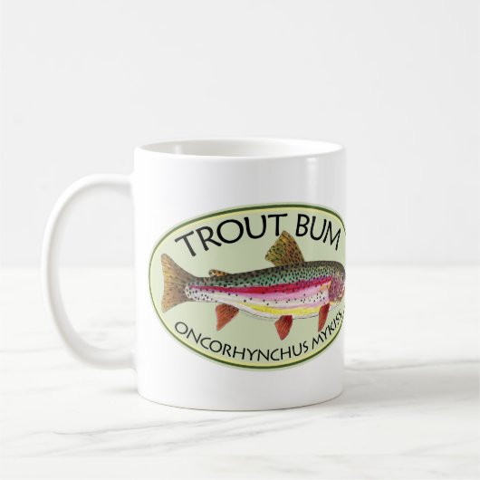 Forellenbarsche Fischerei Kaffeetasse (Links)