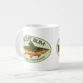 Forellenbarsche Fischerei Kaffeetasse (Vorderseite Links)