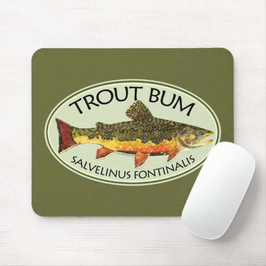 Forellenbarsche Fischerei Mousepad (Mit Mouse)