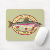 Forellenfang und Freilandfischerei Mousepad (Mit Mouse)