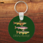 Forellenfang und -freisetzung schlüsselanhänger (Vorderseite)