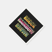 Forellenfelle des Bachs, Regenbogen, braun Serviette (Ecke)