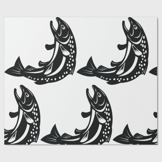 Forellenfisch Geschenkpapier (Flach)