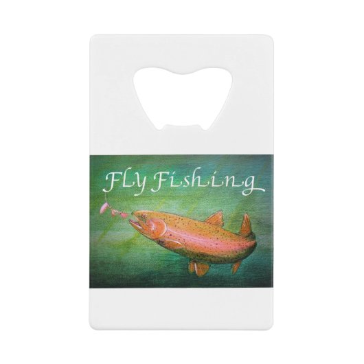 Forellenfisch Lachs/Regenbogenforelle Geldbeutel Flaschenöffner (Vorderseite)
