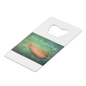 Forellenfisch Lachs/Regenbogenforelle Geldbeutel Flaschenöffner (Vorderseite Schrägansicht)