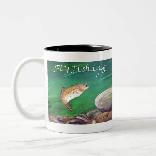 Forellenfisch Lachs/Regenbogenforelle Zweifarbige Tasse (Links)