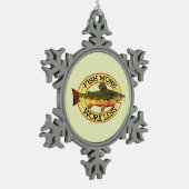 Forellenfisch mehr schneeflocken Zinn-Ornament (Links)
