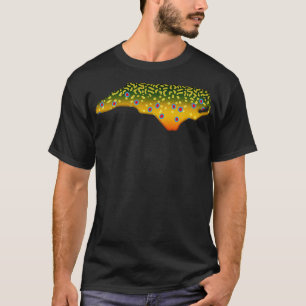 Forellenfisch Nord-Olina Staat Karte Fischfang Gif T-Shirt