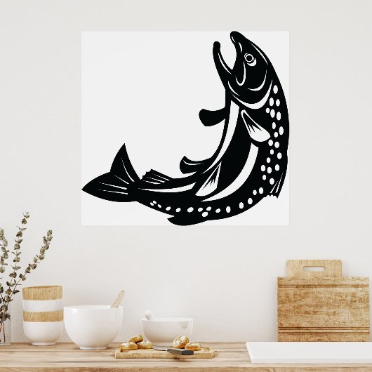 Forellenfisch Poster (Küche)