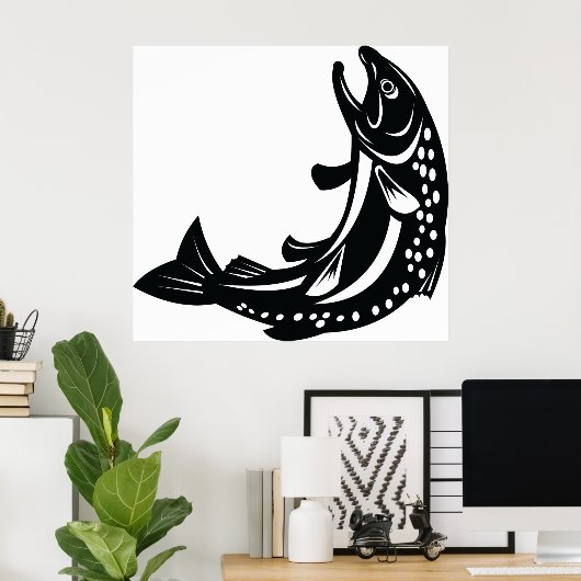 Forellenfisch Poster (Heimbüro)