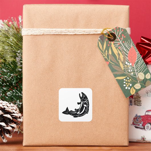 Forellenfisch Quadratischer Aufkleber