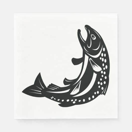 Forellenfisch Serviette (Vorderseite)