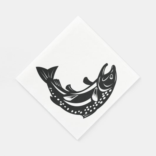 Forellenfisch Serviette (Ecke)