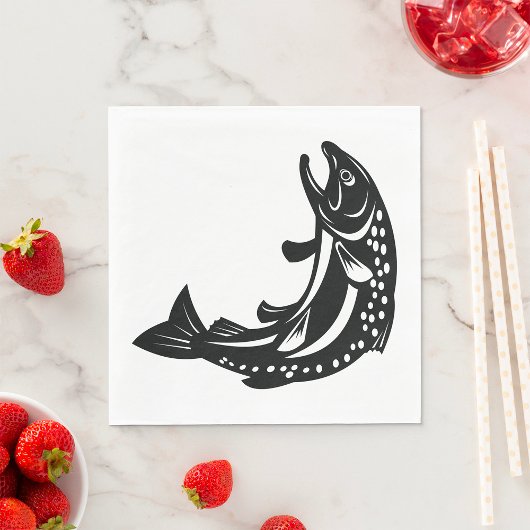 Forellenfisch Serviette