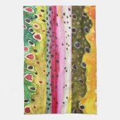 Forellenfischer Geschirrtuch (Vertikal)