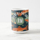 Forellenfischer Monogramm Kaffeetasse (Mittel)