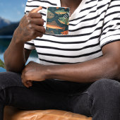 Forellenfischer Monogramm Kaffeetasse