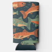 Forellenfischer Monogramm Selters Dosenkühler (Rückseite)