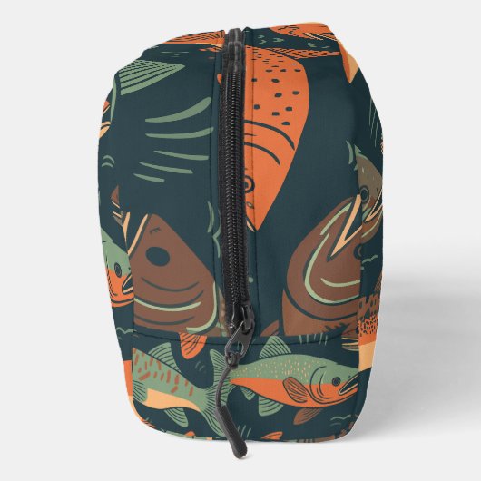 Forellenfischer Monogramm Waschbeutel (Rechts)