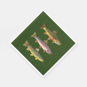 Forellenfischerei, Angeln Serviette (Ecke)