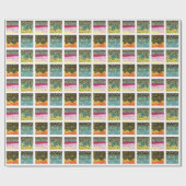 Forellenfischerei auf Braunkohle Geschenkpapier (Flach)