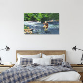 Forellenfischerei auf Catherine's Creek Leinwanddruck (Insitu (Schlafzimmer))
