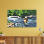 Forellenfischerei auf Catherine's Creek Leinwanddruck (Insitu (Wohnzimmer))