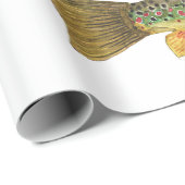 Forellenfischerei - Bach, Braun, Regenbogen Geschenkpapier (Rolleneckpunkt)