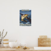 Forellenfischerei - Bend, Oregon Poster (Küche)