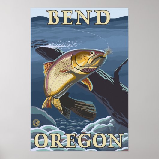 Forellenfischerei - Bend, Oregon Poster (Vorne)